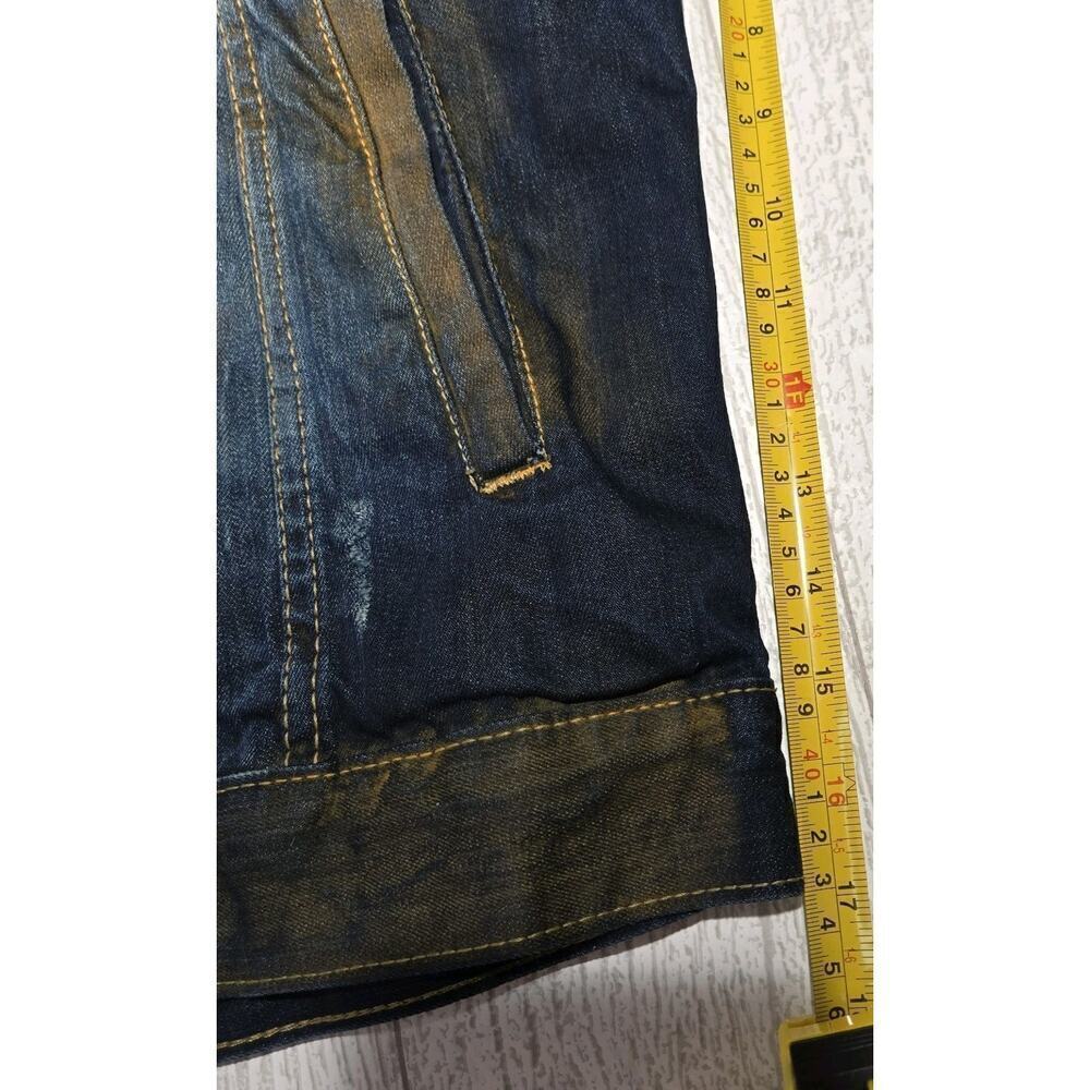 Copper Washed Upcycled Denim Mens Vest 2XL PATRIOTIC AMERICAN FLAG MOTO STEAMPUN - Picture 15 of 15